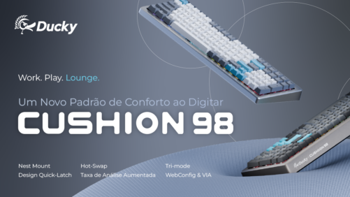 Ducky Cushion 98: O Novo Padr&atilde;o de Conforto e Performance ao Digitar