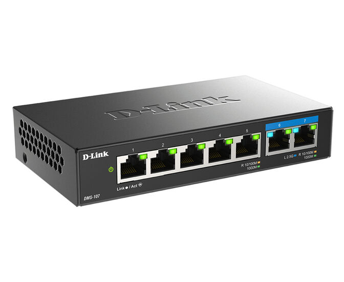 Switch D-Link DMS-107 5 Portas Gigabit + 2 Portas 2.5 Gigabit image number 2