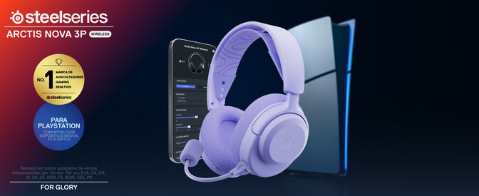 Headset Steelseries Arctis Nova 3P Wireless/Bluetooth Lavanda image number 14
