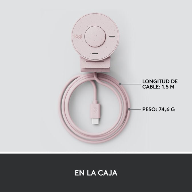 Webcam Logitech Brio 300 Full HD 1080p USB Type-C Rosa image number 5