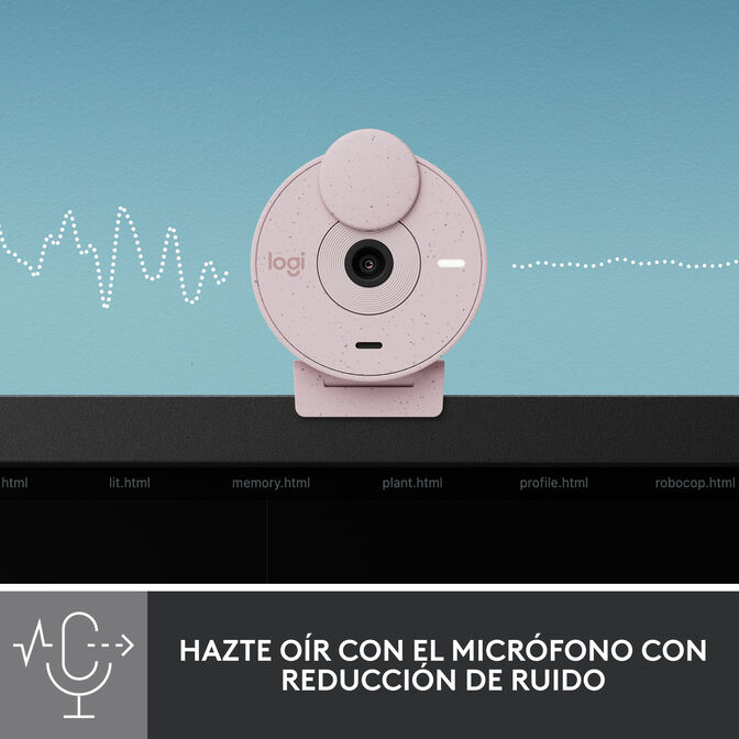 Webcam Logitech Brio 300 Full HD 1080p USB Type-C Rosa image number 12
