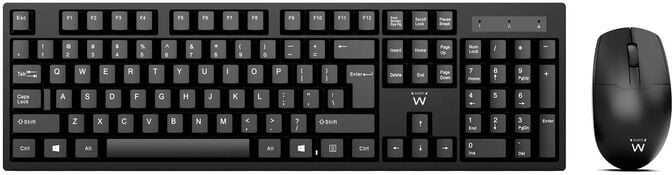 Teclado + Rato Ewent Wireless PT Preto image number 0