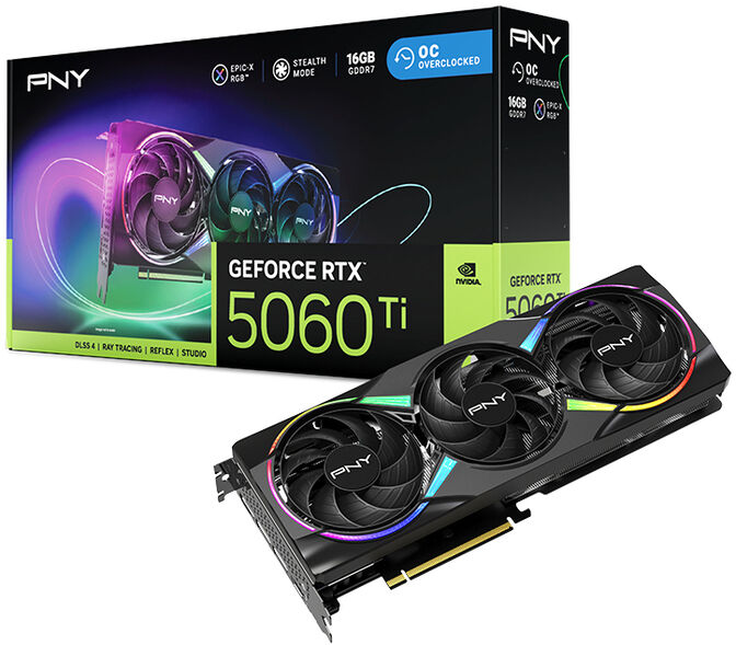 Gr&aacute;fica PNY GeForce&reg; RTX 5060 Ti Gaming RGB Triple Fan OC 16GB GDDR7 DLSS4 image number 9