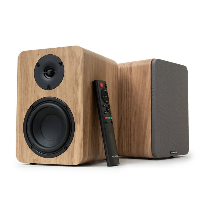Colunas Hi-Fi Vulkkano A4 ARC MKII 60W Bluetooth HDMI ARC Castanhas image number 3