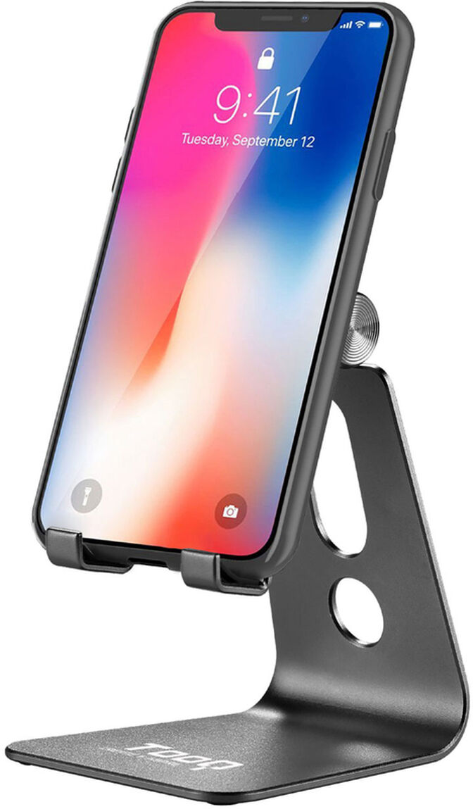 Suporte de Mesa Tooq Ajust&aacute;vel para Smartphone/Tablet Prateado image number 5