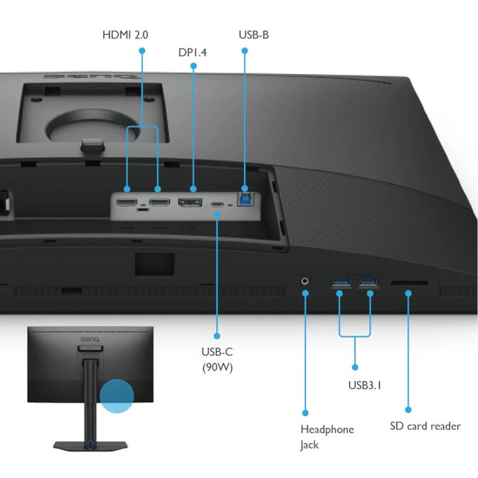 Monitor BenQ PhotoVue 27" SW272U IPS 4K AdobeRGB 90W USB-C Photographer Monitor image number 9