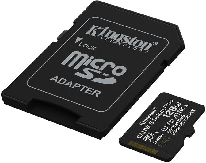 Cart&atilde;o Kingston Canvas Select Plus Gen3 150MB/s MicroSDHC UHS-I A1 128GB image number 1