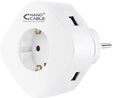 Carregador tomada Nanocable 2 USB A / 1 USB-C e Tomada integrada image number null