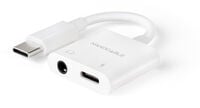Cabo Adaptador Nanocable USB-C A JACK+USB-C/H PD 60W,Branco