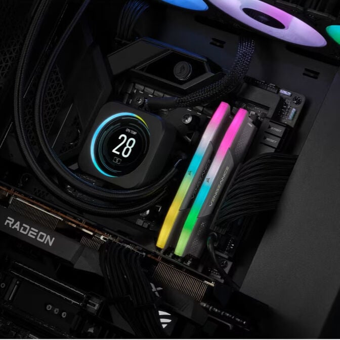 Corsair Kit 32GB (2 x 16GB) DDR5 5600MHz Vengeance RGB RS EXPO Cinza CL40 image number 2