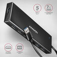 HUB USB AXAGON HUE-F7A 7x USB 3.2 Gen 1 ALU FLAT, micro USB power IN image number null