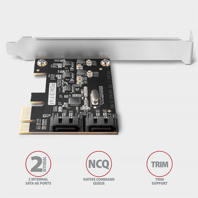 Controlador AXAGON PCES-SJ2 PCIe 2x internal SATA 6G port, JMB582 + LP image number 2