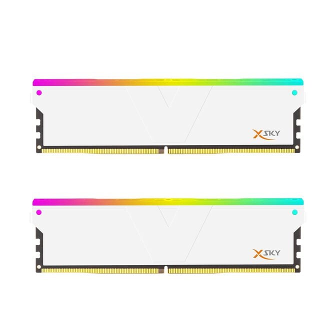 V-Color Kit 32GB (2 x 16GB) DDR5 6000MHz Manta Xsky RGB EXPO Branco CL30 (APENAS COMPAT&Iacute;VEL COM RYZEN) image number 1