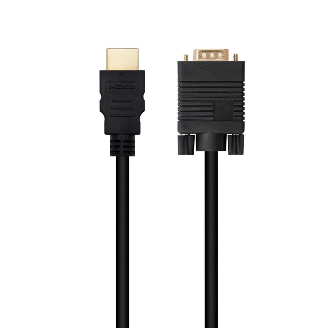 Cabo Conversor Nanocable HDMI > VGA 1.8 M Preto image number 1