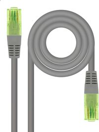 Cabo de Rede Patchcord Nanocable RJ45 CAT.6 UTP AWG26 CCA 0.30 M Cinza