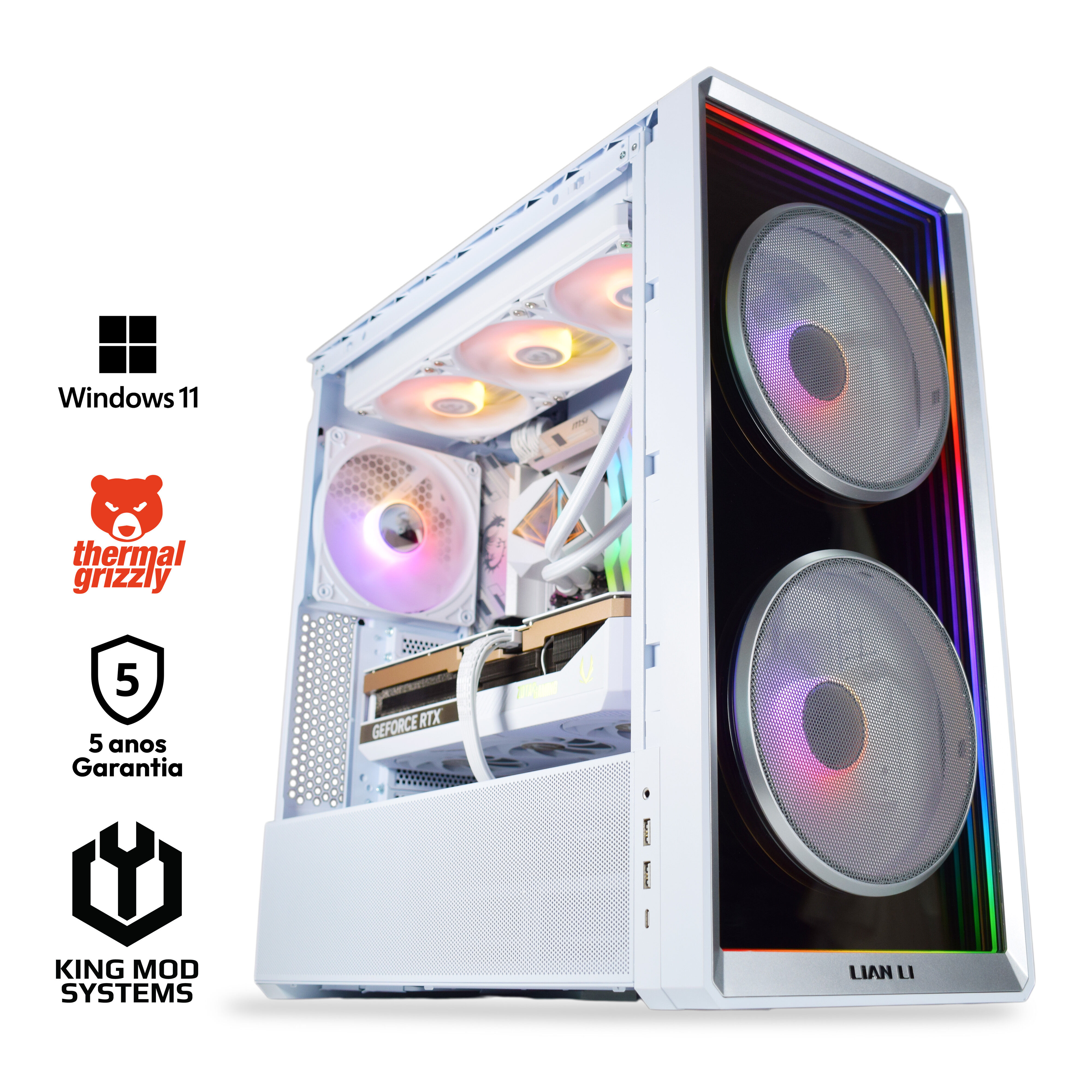 Computador King Mod Gamer-PC Ryzen 7 9800X3D 32GB DDR5 2TB RTX 5080 WiFi W11 V4