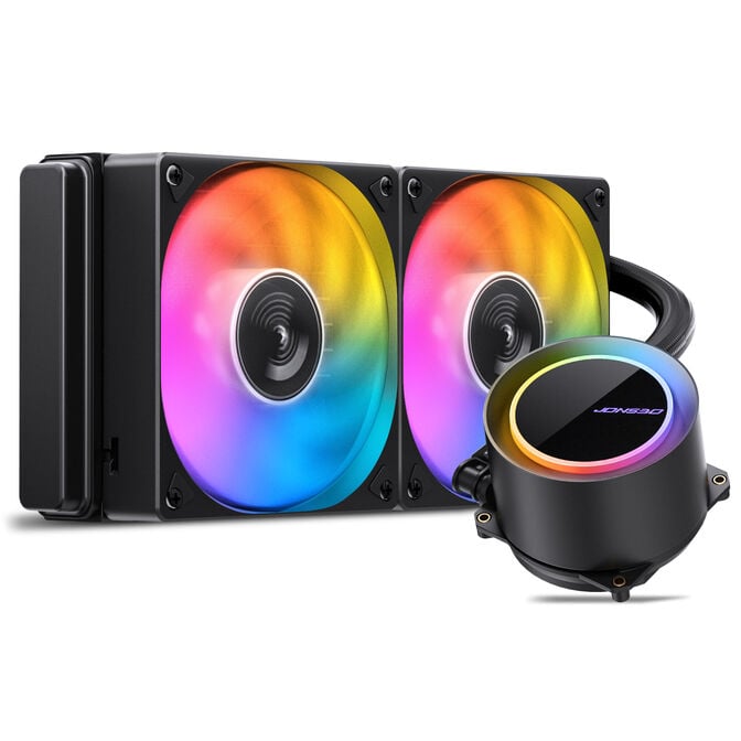 Water Cooler CPU Jonsbo TG-240 ARGB Preto - 240mm image number 2