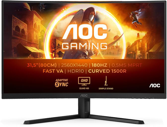Monitor Curvo AOC Gaming 32" CQ32G4VE Fast VA QHD 180Hz 0.5ms Adaptive Sync image number 0
