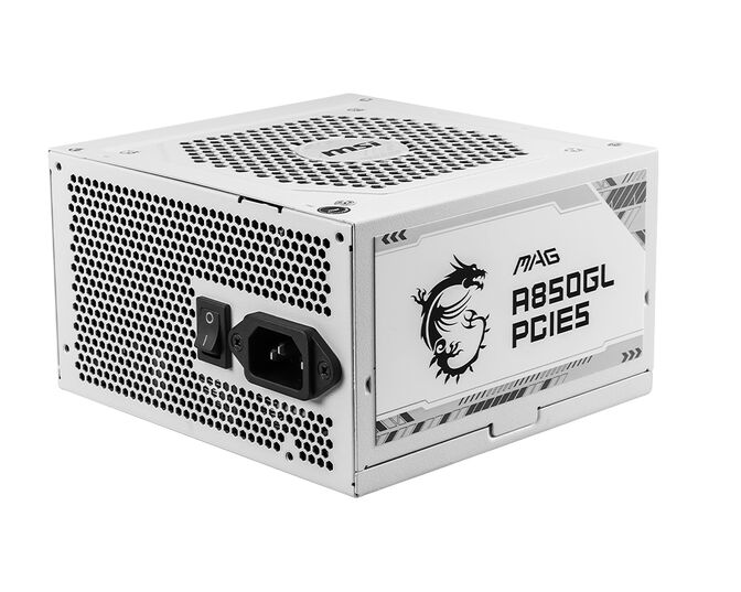 Fonte Modular MSI MAG A850GL 850W 80+ Gold PCIE5 Branca image number 0