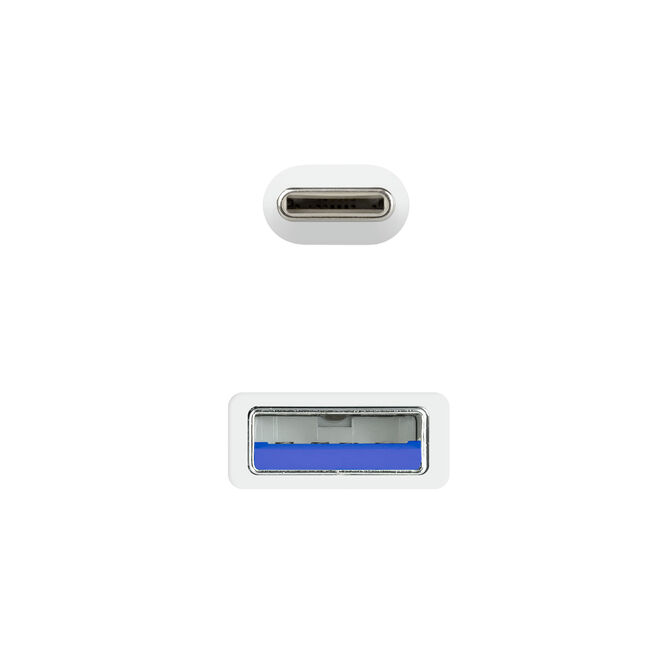 Cabo USB 3.1 Gen2 Nanocable 10Gbps 3A USB-C/M - A/M 1 M Branco image number 3