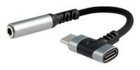 Cabo Adaptador Nanocable USB-C A JACK+USB-C/H PD 60W Preto