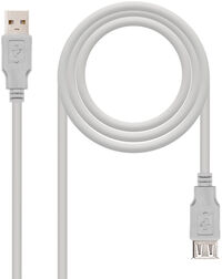 Cabo USB 2.0 Nanocable USB-A M/F 3 M Bege