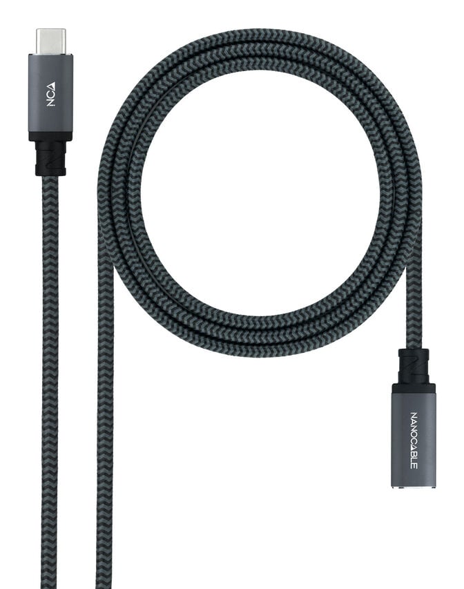 Cabo USB 3.2 Gen2x2 Nanocable 100W 4K/60Hz USB-C M/F 1.5 M image number 0
