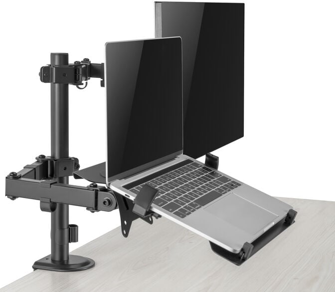 Suporte de Monitor + Port&aacute;til Ewent EW1519 Desk Mounting 13" - 32" Articulado Preto image number 5