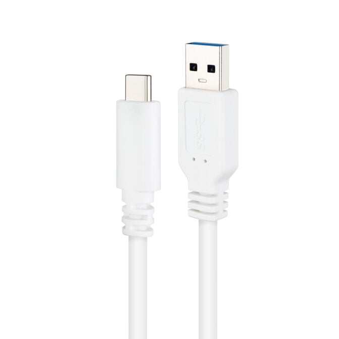 Cabo USB 3.1 Gen2 Nanocable 10Gbps 3A USB-C/M - A/M 1 M Branco image number 2