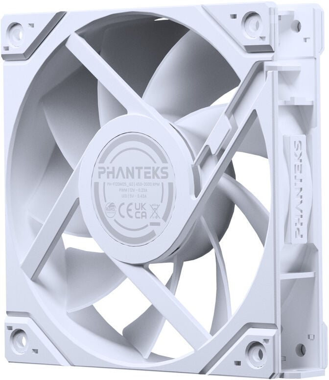 Ventoinha Phanteks M25 Gen2 PWM DRGB 120mm Branco (Pack 3) image number 2