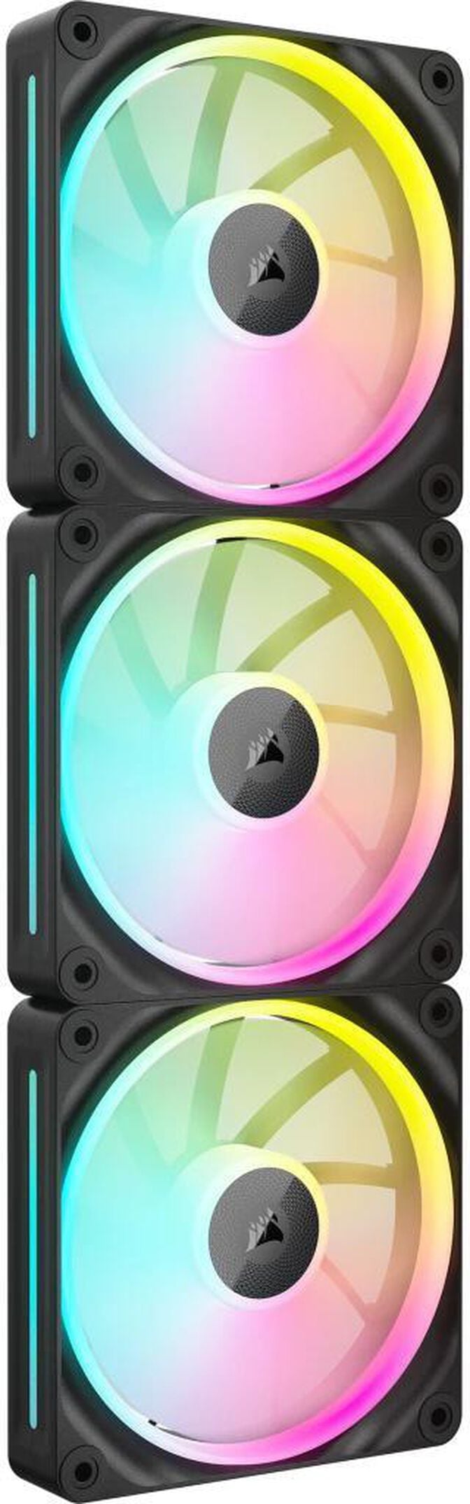Ventoinha 120mm Corsair 2400RPM iCUE Link LX120 RGB 4 Pinos PWM Preta (Pack 3) image number 0