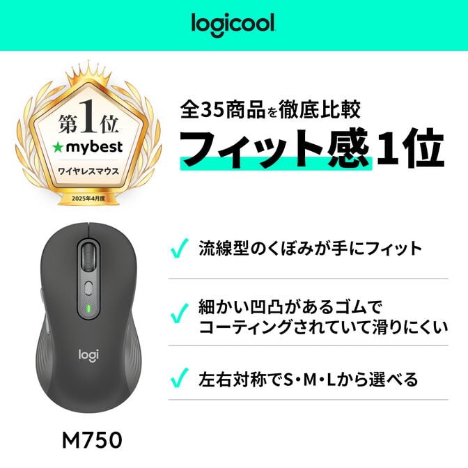 Rato Logitech Signature M750 L 4000DPI Wireless/Bluetooth Grafite image number 3