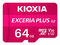 Cart&atilde;o Kioxia Exceria Plus G2 SDXC UHS-I C10 U3 V30 A1 64GB