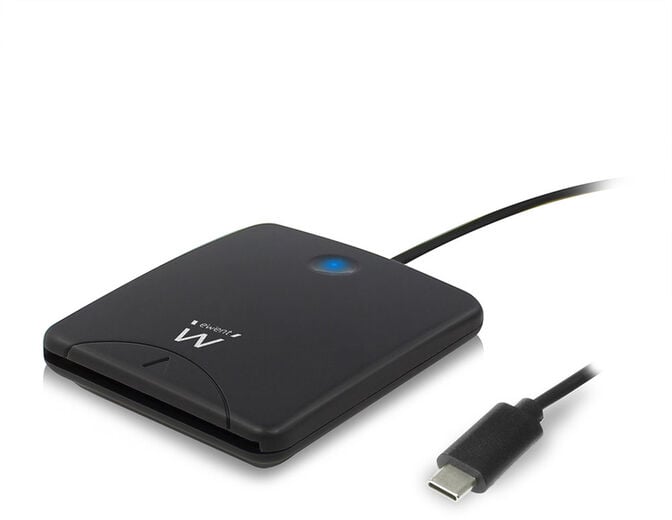 Leitor de Cart&otilde;es de Cidad&atilde;o Ewent USB Tipo C Preto image number 2