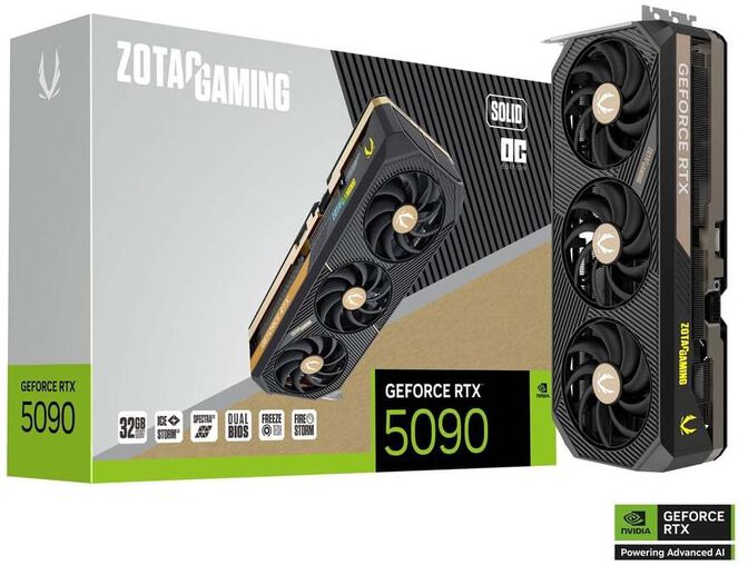 Gr&aacute;fica ZOTAC GeForce&reg; RTX 5090 Solid OC 32GB GDDR7 DLSS4 image number 0