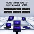 Port&aacute;til ASUS ROG Zephyrus Duo GX651AX 2x16" Ultra 9 386H 64GB DDR5 2TB RTX 5090 OLED 3K Touch 120Hz W11 + Rato + Mochila image number null