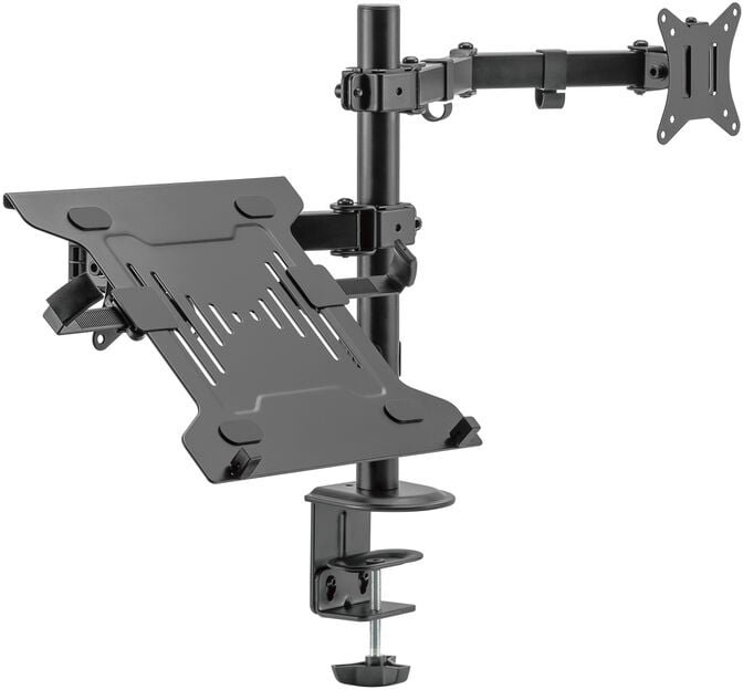 Suporte de Monitor + Port&aacute;til Ewent EW1519 Desk Mounting 13" - 32" Articulado Preto image number 1