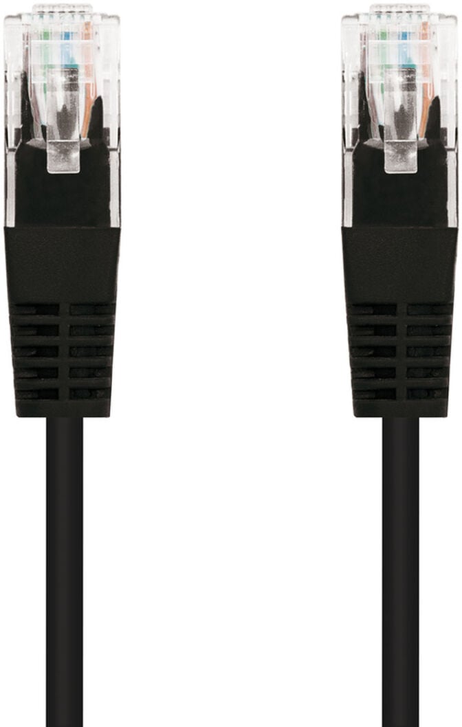 Cabo de Rede Nanocable RJ45 CAT.6 UTP AWG24 0.5 M Preto image number 1