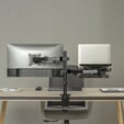 Suporte de Monitor + Port&aacute;til Ewent EW1519 Desk Mounting 13" - 32" Articulado Preto image number null