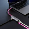 Hub Conversor Nanocable USB-C A RJ45, PD 100W, USB-C/M, 18 CM image number null