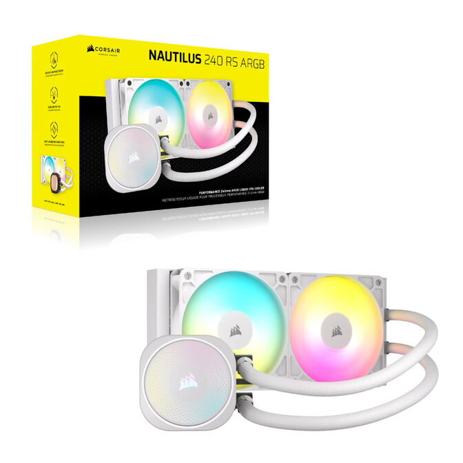 Water Cooler CPU Corsair NAUTILUS ARGB 240mm Branco image number 5