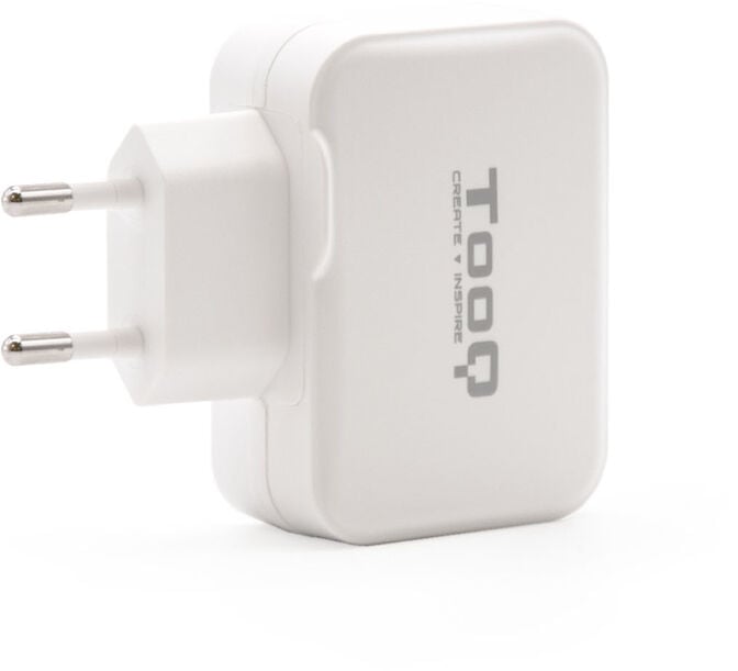 Carregador Tooq Duplo USB-C + USB-A 27W Branco image number 2