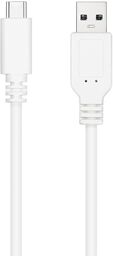 Cabo USB 2.0 3A Nanocable USB-C/M > USB-A/M 3 M Branco image number null