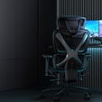 Cadeira Ergon&oacute;mica TX3 (ThunderX3) XTC - Preto/Preto image number null