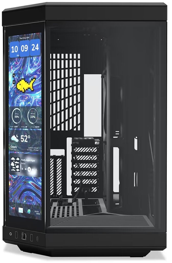 Caixa E-ATX Hyte Y70 Touch Infinite Vidro Temperado Preto image number 1