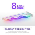 Ventoinha NZXT F360 RGB Core Single-Frame Brancas - Tripla Ventoinha 120mm ( 360mm ) image number null