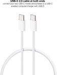 Cabo USB 2.0 60W 3A Nanocable USB-C M/M 1 M Branco image number null