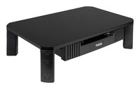 Suporte Elevat&oacute;rio Ajust&aacute;vel Tooq para Monitores com Gaveta Preto