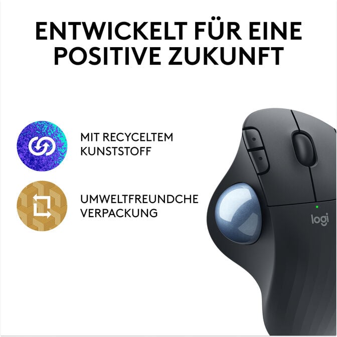 Rato Logitech Ergo M575S Trackball 2000DPI Wireless/Bluetooth Grafite image number 1