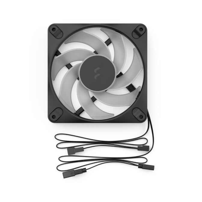 Ventoinha Fractal Design Dynamic 3 12 Reverse RGB 120mm 2200RPM 4 Pinos PWM Preta image number 5